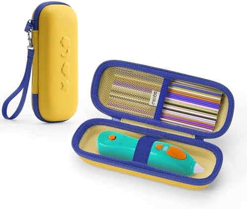 SQERO 3d Pen Case for 3Doodler Start+ Essentials 3D Pen Set for Kids, Shockproof Protective Travel Storage Pen Refills Bag, Cute Gifts for Boys & Girls（Only Case by SQERO