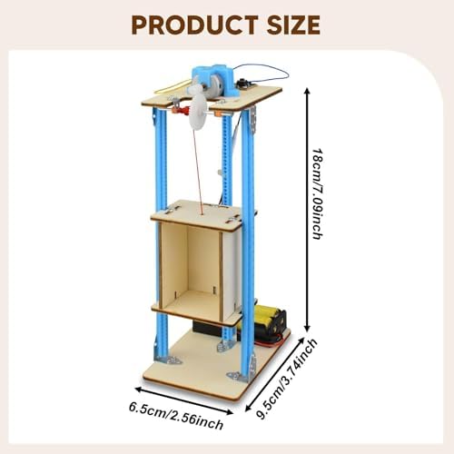 Kids Elevator Toy DIY Model Building Kit Science Experiment Kit Educational Material Package Wood Suitable for School Teaching Home Experiments Gift - Image 5