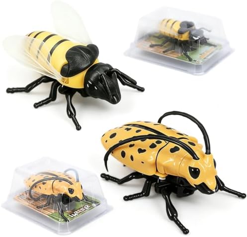 2-Pack Wind-Up Beetle Toy, Movable Head & Tail Bug(Bees+longhorn beetles) by YJHWLF