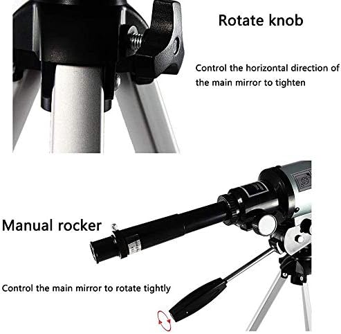 Monoculars Telescope High Power Astronomy Telescope, 300/70mm 150X Zoom Refractor Telescope for Kids and Astronomy Beginners, Travel Telescope Kit with Super Lightweight Tripod Binoculars - Image 4
