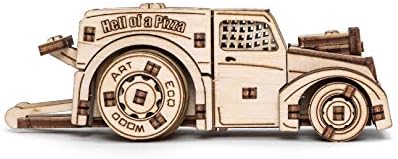 EWA Eco-Wood-Art Vehicles Set 5-in-1 Wooden 3D Puzzle, Mechanical 3D Puzzles for Adults, 364-Piece, with Wind-Up Rubber-Band Motors - Image 3