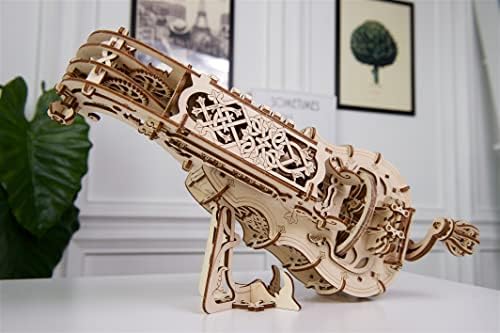 UGEARS Hurdy-Gurdy Musical Instrument 3D Wooden Puzzles for Adults - Wooden Model Kits for Adults Medieval Hurdy Gurdy Instruments Folk Instruments for Adult Brain Teaser, Hobby Set - Image 6