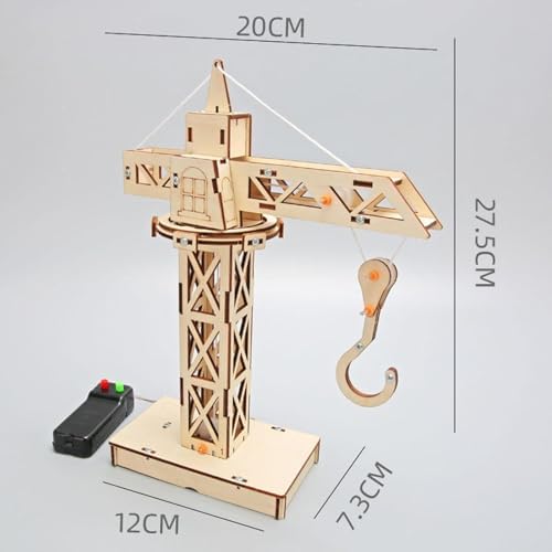 Wood Mechanical Building Toy, Stem Models Building Toy, Tower Cranes Science Experiments DIY for Teens, Children, Kids - Image 2