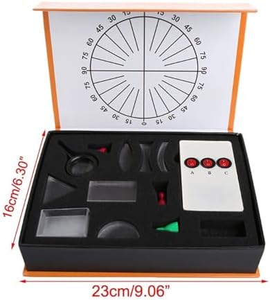 Glass Optical Lens & Mirror Combination Set, Convex, Concave & Triangular Prism Kit with Beam Generator, Complete Physical Optics Experiment Equipment for Light Path - Image 6