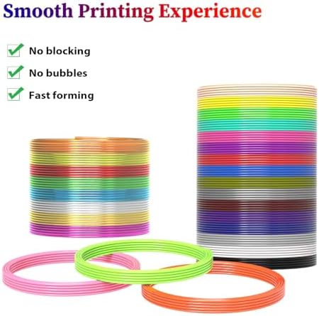36 Colors 3D Pen PLA Filament Refills, 1.75mm High-Precision 3D Printing Pen Refills, 32.8 Feet Each (Total 1181 Feet), Non-Toxic & Odorless, Works with Most 3D Pens (Not for 3Doodler) - Image 4