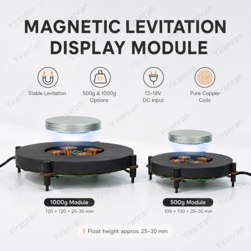 Magnetic Levitation Module Kit, Magnetic Levitation Display Stand, 500g/1000g Load Floating Display Core, 50mm Magnetic Disc, 25–30mm Floating Height, for Collectibles, Models 500g - Image 2