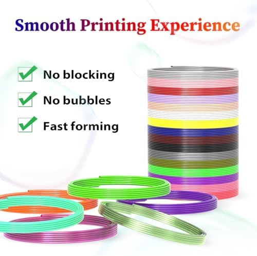 32 Colors 3D Pen PLA Filament Refills, 1.75mm High-Precision 3D Printing Pen Refills, 20 Feet Each (Total 640 Feet), Non-Toxic & Odorless, Works with Most 3D Pens (Not for 3Doodler) - Image 4