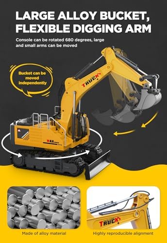 KIDMARKT 21" Large Remote Control Excavator Toy - Image 4
