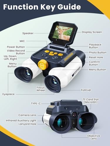 Acoath Binoculars for Kids with Night Vision Camera, Kids Telescope, 10X Optical Zoom, Magic Adventures Telescope Toys Gifts for Age 3, 4, 5, 6, 7, 8, 9, 10+ Years Old Boys Girls - Image 2
