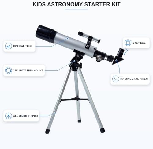 Telescope for Kids 8–12, Beginner Telescope 100x Magnification - Image 3