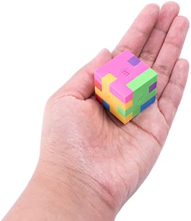 Super Z Outlet 12 Pack Colorful Puzzle Erasers Miniature Pencil Erasers Children Party Favors, Classroom Student Prize Packs, Brain Teasers (Cube) - Image 2