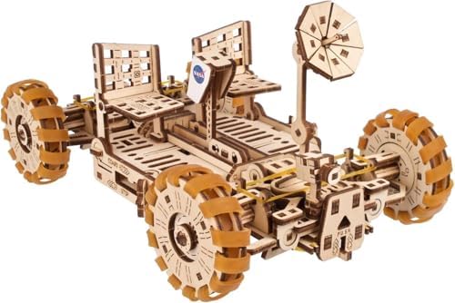 UGEARS NASA Lunar Rover 3D Wooden Mechanical Puzzle, NASA Official Space Model Kits, 319-Parts by UGEARS-ModelingJoy