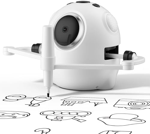 Drawing Robot for Kids with Camera Recognition, Interactive Educational Drawing Machine with 150 Cards, Montessori Painting Learning Toys for Ages 3+, Birthday for Boys Girls by Unknown