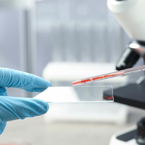 Mobestech Clear Optical Microscope Slides Plastic Blank Slides for Lab Samples Pre-Cleaned Disposable Slides for Urine Tests Chemical Analysis Classroom Science 2.95 X 0.98 X 0.03 in - Image 3