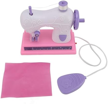 Kids Sewing Machine for Beginners, Portable Mini Sewing Toy for Girls, Rechargeable DIY Craft Kit with Cloth & Accessories, Fun Arts and Crafts Birthday (Purple) by Unknown