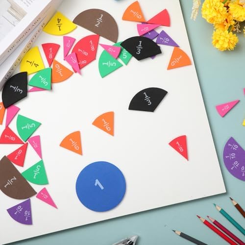 Sayglossy 6 Sets Fraction Circles for Math Classroom, Circles - Image 5