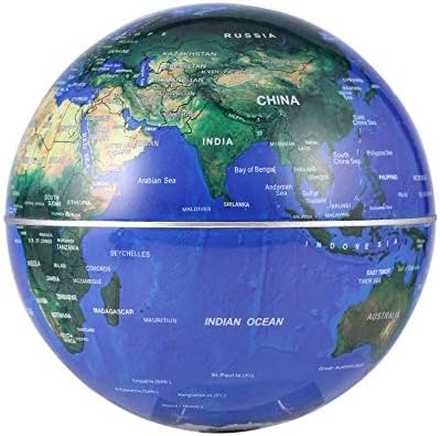 Magnetic Levitation Floating World Map with Constellations LED Light Globe 2 in 1 Anti Gravity Suspending in The Air Decoration Gadget (Blue 6 inch) - Image 5
