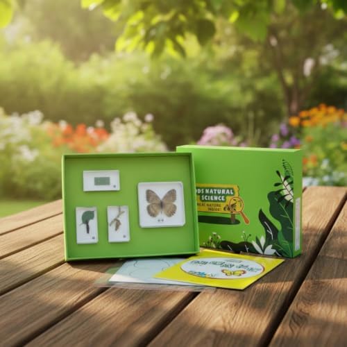 harayaa Children Learning Educational Kit with Resin Sample Blocks Tray Box Cards and Printed Organized Biology Collection, Array, Plant Body - Image 7