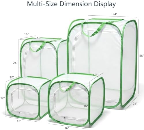 Mesh Plant Protection Enclosure, Portable Collapsible Garden Grow Cage with Mesh Barrier, Pest & Bird Proof Plant Cover for Vegetables, Fruits, Outdoor Patio Balcony Use, 36 Inches Tall - Image 2