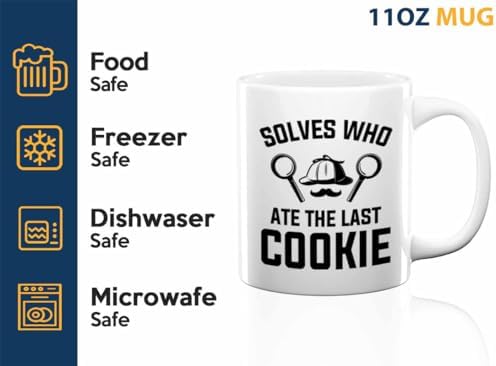 Detective Coffee Mug 11oz White Solves Who Funny Police Officer Gift - Image 4
