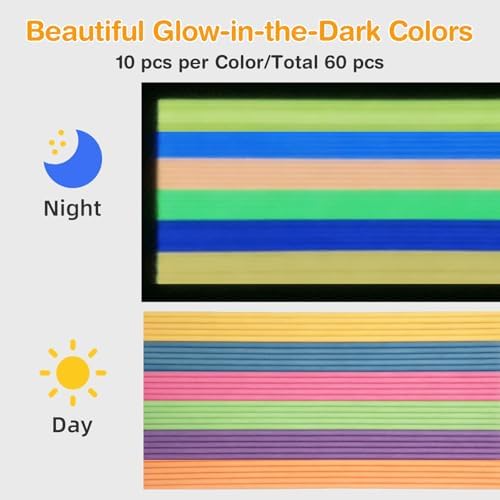 320 Pcs 32 Colors 3D Doodler Pen Filament Refills for 3Doodler Start+ Only - Low-Temp PCL 2.5mm 3doodler Refill Packs, 26 Rainbow + 6 Glow in the Dark, Each 10pcs, Includes 3D Pen Drawing Book - Image 3