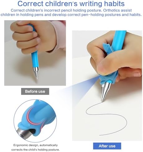 WANFRES Magic grooved Writing Practice Books Great for Beginners, 5 Books, 2 pens, 2 Pencil Grips, 20 Refills. grooved Handwriting Practice for Kids 3-10, Reusable grooved Handwriting workbooks. - Image 4