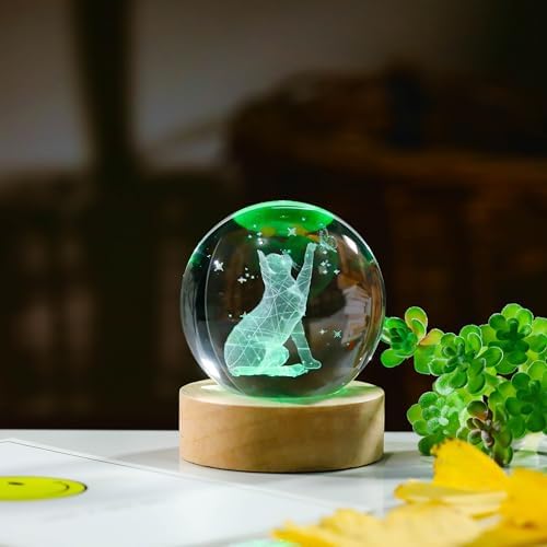 3D Cat Crystals Ball - Glass Cat Figurines & Decor for Room, Birthday or Keepsake - Image 5