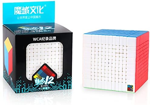 Bukefuno MoYu Meilong 12x12 Speed Puzzle Cube 12x12 Magic Cubes Moyu Stickerless MEILONG 12x12x12 Cubing Classroom Speed Toys Cube by Bukefuno