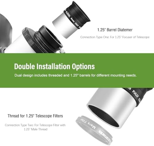 Astromania Telescope Eyepiece 1.25 Inch Plossl Eyepiece Telescope Lense 8mm - Image 5