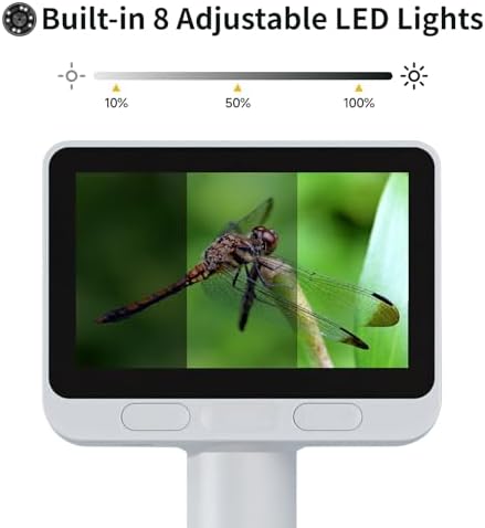 Microscope for Kids, Kids Microscope with 4.0" IPS Screen, Portable Digital Pocket Microscope for Kids 8-12, Miniscope Kids Compatible with iPhone Android Computer - Image 4
