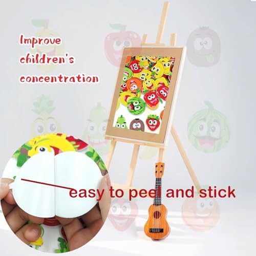 132PCS Foam Fruit Stickers, Smile Face Bulk Shapes - Image 7