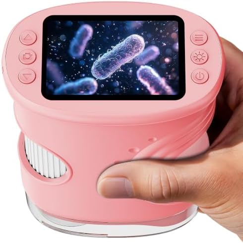 SEEKID Microscope for Kids 200-1000X, STEM Toy Science Kit for Kid(Pink) by Unknown
