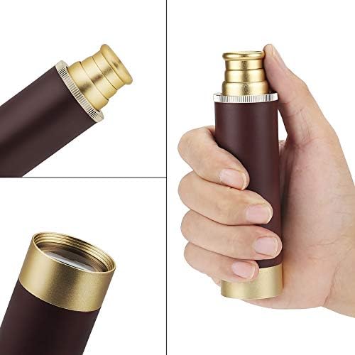 Pirate Spyglass Telescope, Caribbean Collapsible Spyglass 25x30 High Powered Zoomable Pirate Monocular Telescope Handheld Telescope Pirate Spyglass for Bird Watching Hunting Hiking Travelling - Image 2