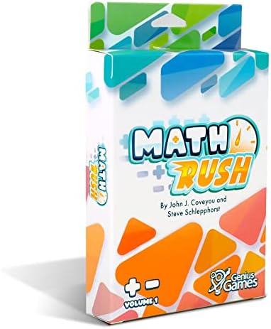 Math Rush: Addition & Subtraction (Volume 1) - A Cooperative Time-Based Math Flash Card Game for Kids 8-12, Puzzle Games and Fun Stuff for Middle School Math Class, Homeschool - STEM Toys & Games by GENIUSGAMES