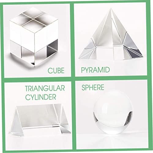 Optical Crystal Prism Refractor Rainbow Maker Glass Light Prism for Science Teaching Spectrum Physics Photography Decoration 4PCS, Refractor - Image 3