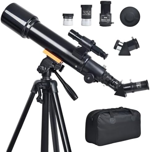 Telescope for Beginners : 70mm / 500mm Refractor (150X HD) Easy Set Up by Unknown
