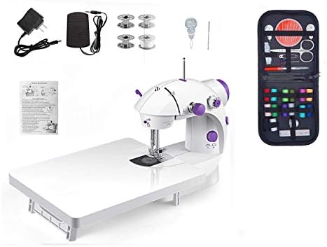 Mini Sewing Machine for Beginners-Maquina de Coser, Easy Automatic Sewing Machine with Extension Table, Household Electric Portable Sewing Tool with Sewing Kit, Small, for All Age, Kids or Adults - Image 4