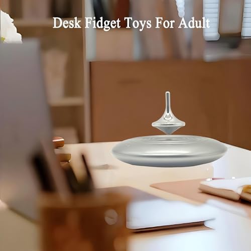 Levitating Spinning Top – Metal Anti-Gravity Gyro for Adults, Office Desk Decor & Stress Relief - Image 4