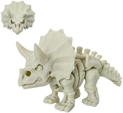 3D Printed Fossil Triceratops，3D Printed Anima Animal Bones，Dig & Discover Dino Triceratops Dinosaur Skeleton 3D Fossil Bones Excavation,Fidget restlessness by Unknown