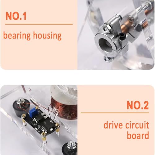 Magnets Pseudo Motion Disc Motor, 24V Brushless Motor Model, Scie Motion Machine, with 8 Strong Magnets, 500-1500rpm Speed, for Teaching, Science Physics Gadget - Image 3