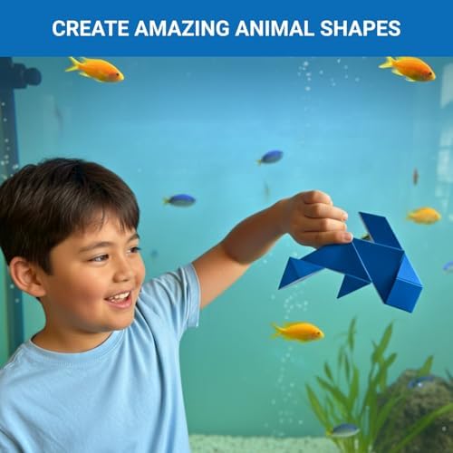 Pickagram Tangram 3D Magnetic Puzzle for Kids (8-12), Adults & Seniors | STEM Certified Fidget Puzzle - Magnetic Pattern Blocks for Cognitive Development, Creativity & Focus - Blue - Image 4