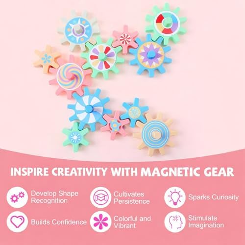 Relaxweex Magnetic Gears Interchangeable for Fridge,36 Pcs,Morandi - Image 6