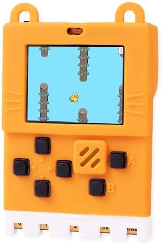 KittenBot Meowbit Card-Sized Retro Coding Arcade Programmable Handheld Game Console Suitable for STEM Education Compatible Micro:bit Expansion Board for Kids Ages 10+(Orange) by KittenBot
