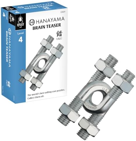 BePuzzled |U&U Hanayama Metal Brainteaser Puzzle Mensa Rated Level 4, for Ages 12 and Up by BePuzzled