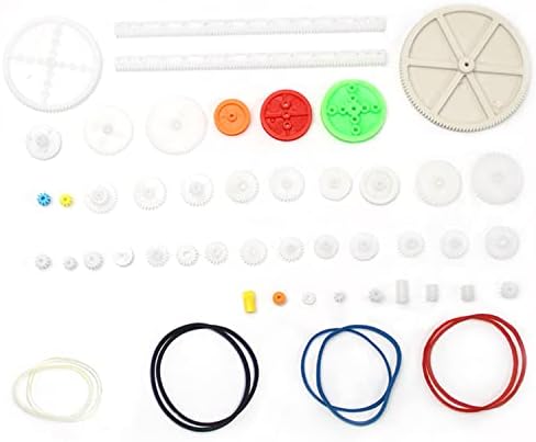 Fielect 43Pcs Plastic Gear Kit With Assortment Accessories for DC Motor Robot - Image 2