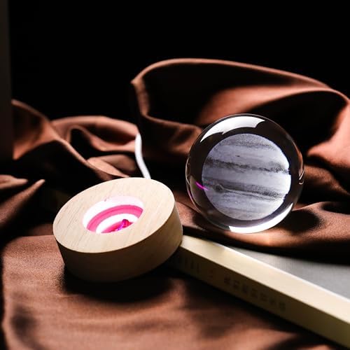 3D Jupiter Planet Gifts - Solar System Crystals Ball 60mm - Glass Animals Figurine - Birthday Gift for Best Friend or Lovers - Paperweight - Image 4