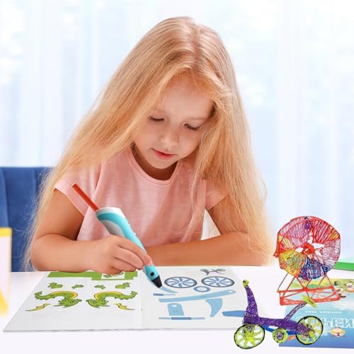 3D Pen Stencils, 20 Pages 40 Patterns 3D Drawing Book Templates, with a Reusable Transparent PVC Drawing Board, 3D Art Pen Accessories for Adults Starter for 3D Printing Pen - Image 6