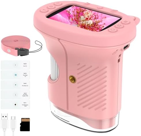 Kids Handheld Digital Microscope 1000X: Science Gift Kit STEM Toy Ages 5-13 by BEBANG
