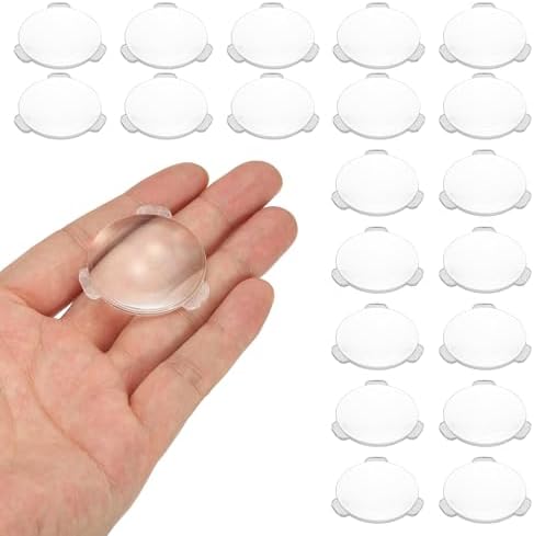 PATIKIL 20 Pack Biconvex Lens, 34mm Dia. 42mm Focal Length Aspheric Optical Lenses Magnifier Paperweight Acrylic Double Convex for DIY Office Desk Home Science Experiment Telescope by PATIKIL