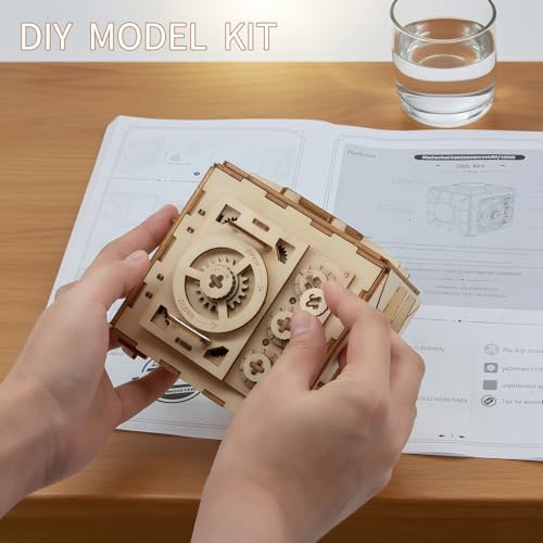 3D Wooden Puzzles for Adults, Safe Boxes, Brain Games Model Kit for Adults and Kids to Build, Mechanical Treasure Box Brain Teaser, Gifts for Adults and Teens (Safe Box) - Image 3